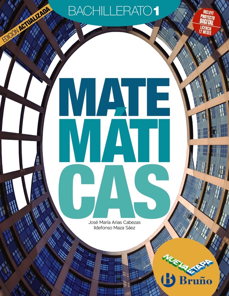 [9788469634561] Matemáticas 1 Bachillerato Nueva etapa Bruño Edición Actualizada