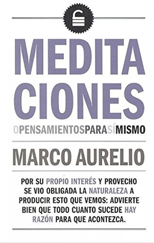 [9788494773884] Meditaciones o pensamientos para si mismo
