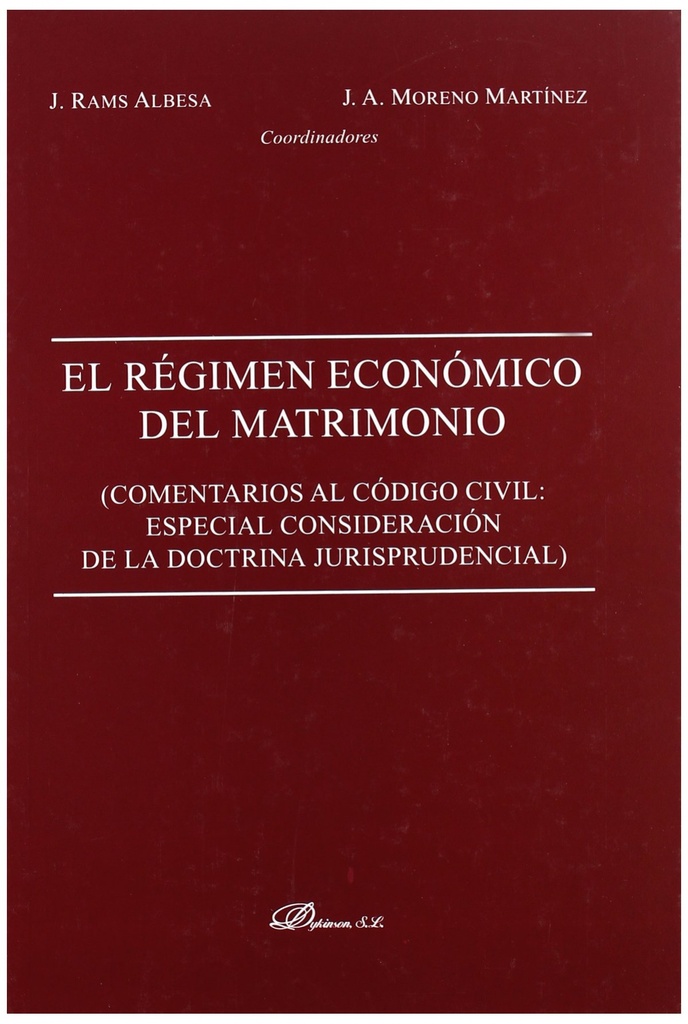 [9788497728003] El regimen económico del matrimonio