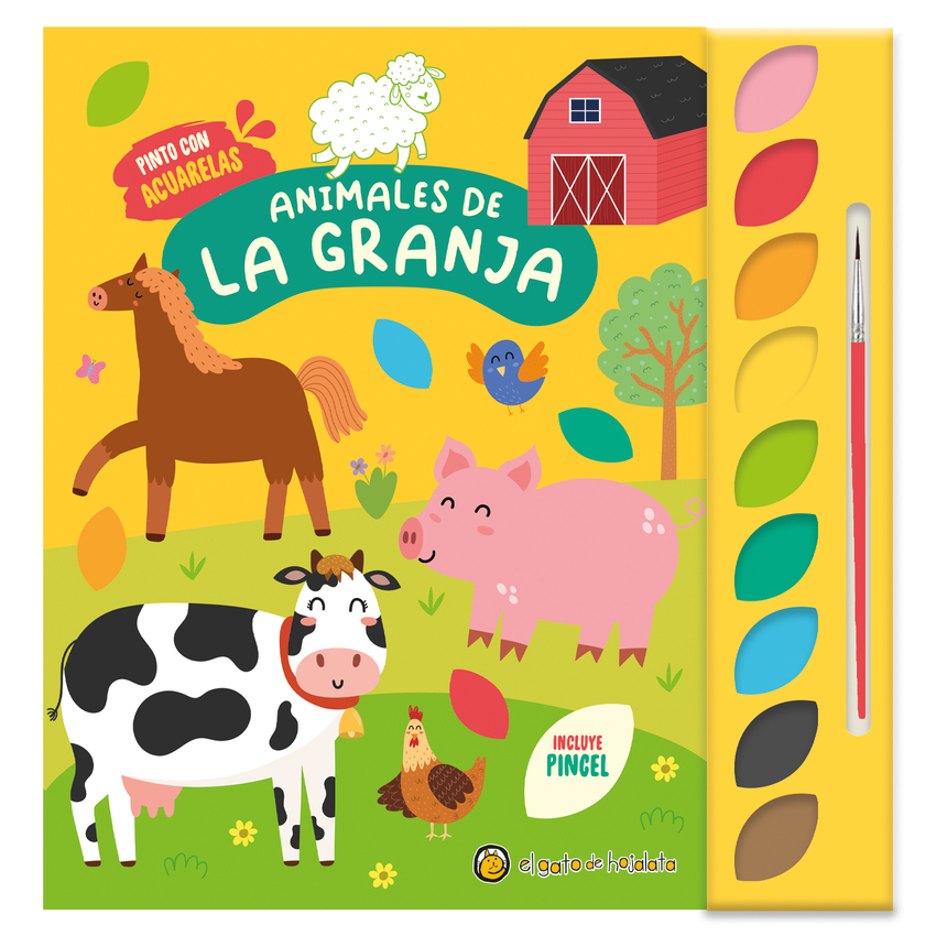 [9789878208848] Animales de granja ('Pinto con acuarelas') 9 acuarelas+1 pincel