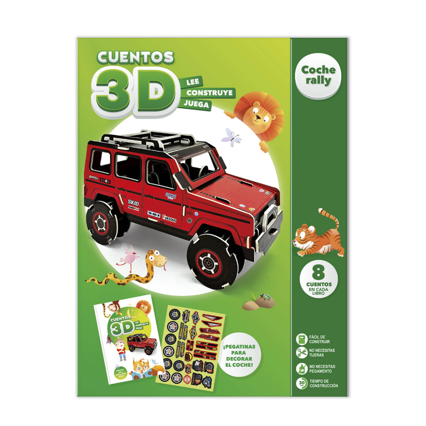 [9791387627195] CUENTOS PARA IMAGINAR Y CONSTRUIR 3D - COCHE RALLY