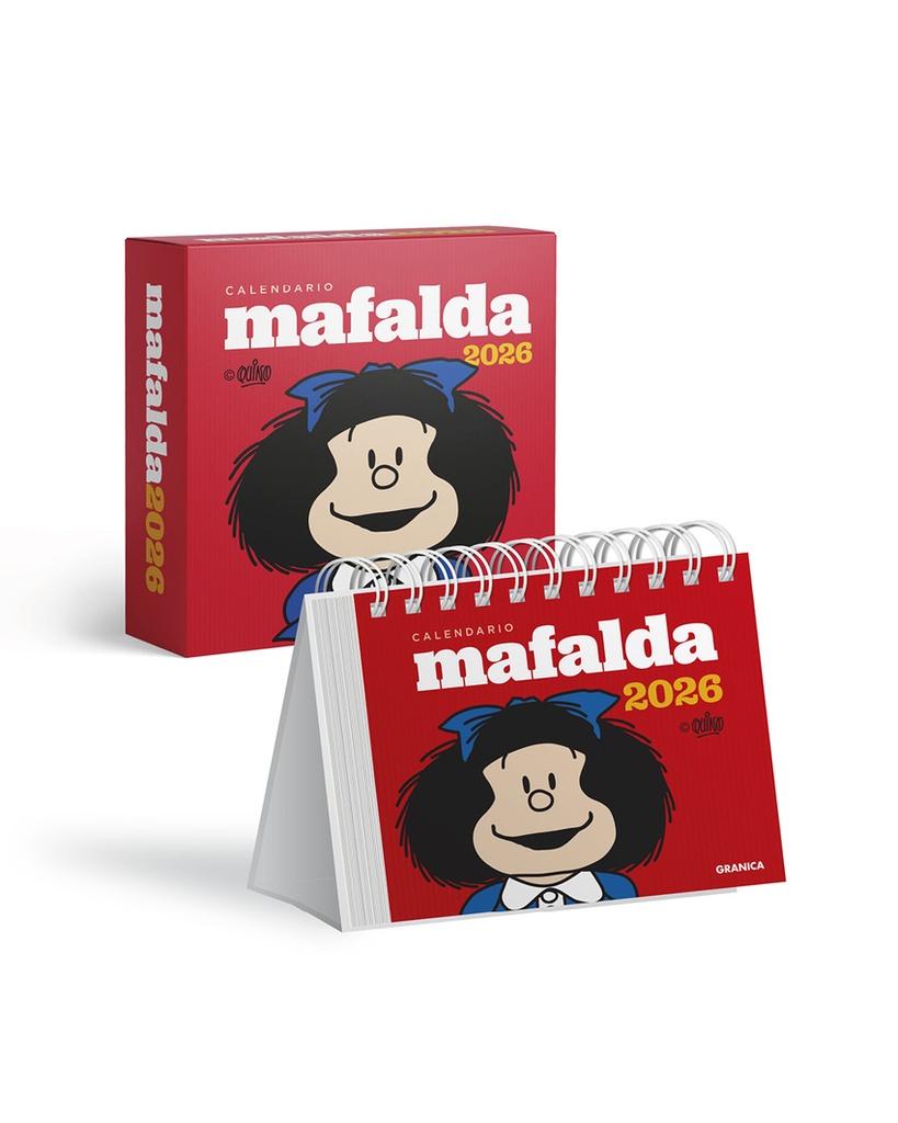 [9786316693204] Mafalda 2026, Calendario Escritorio Rojo CON CAJA