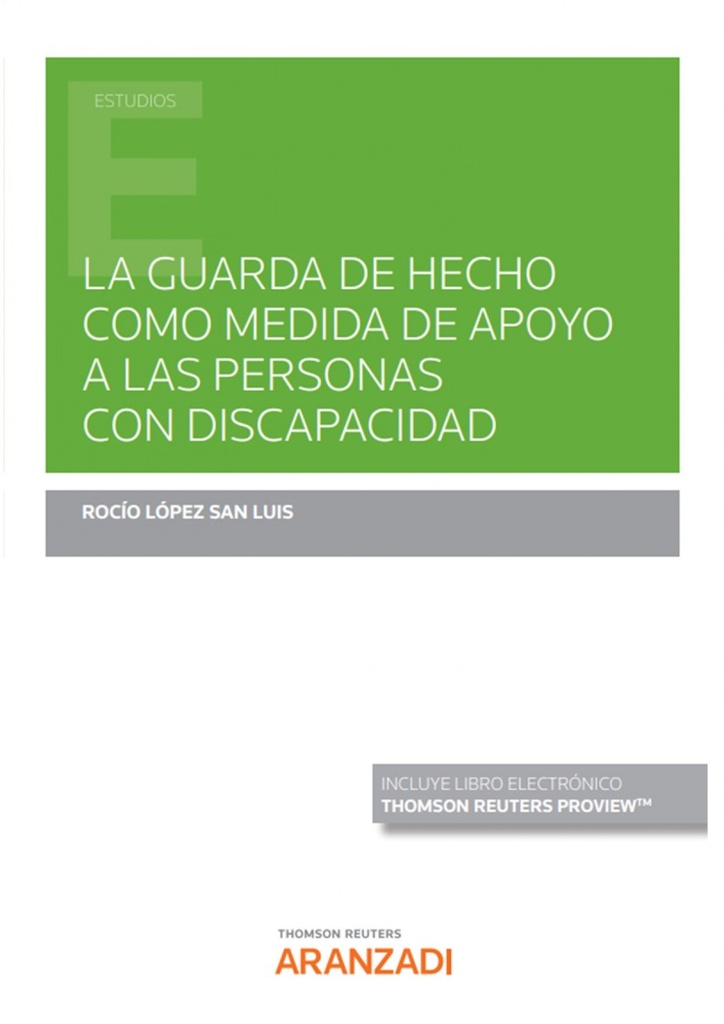 [9788411246606] La guarda de hecho como medida de apoyo a las personas con discapacidad (Papel +