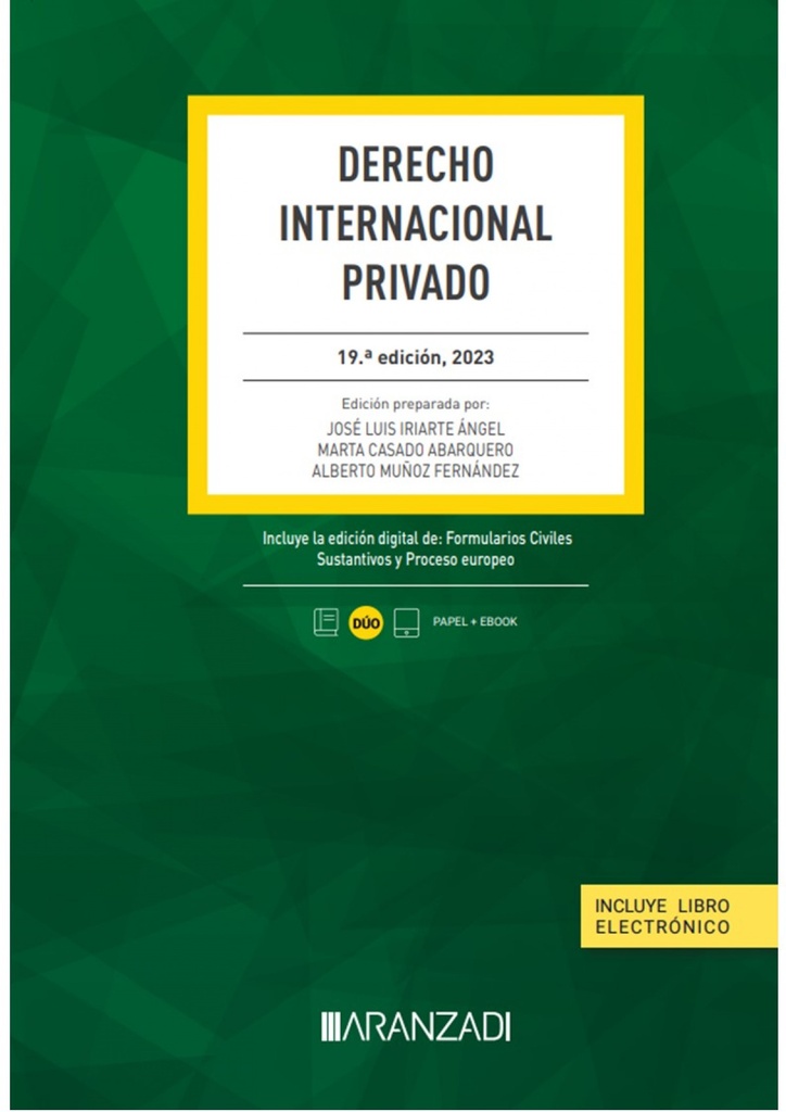 [9788411634519] Derecho Internacional Privado 19 Edicion
