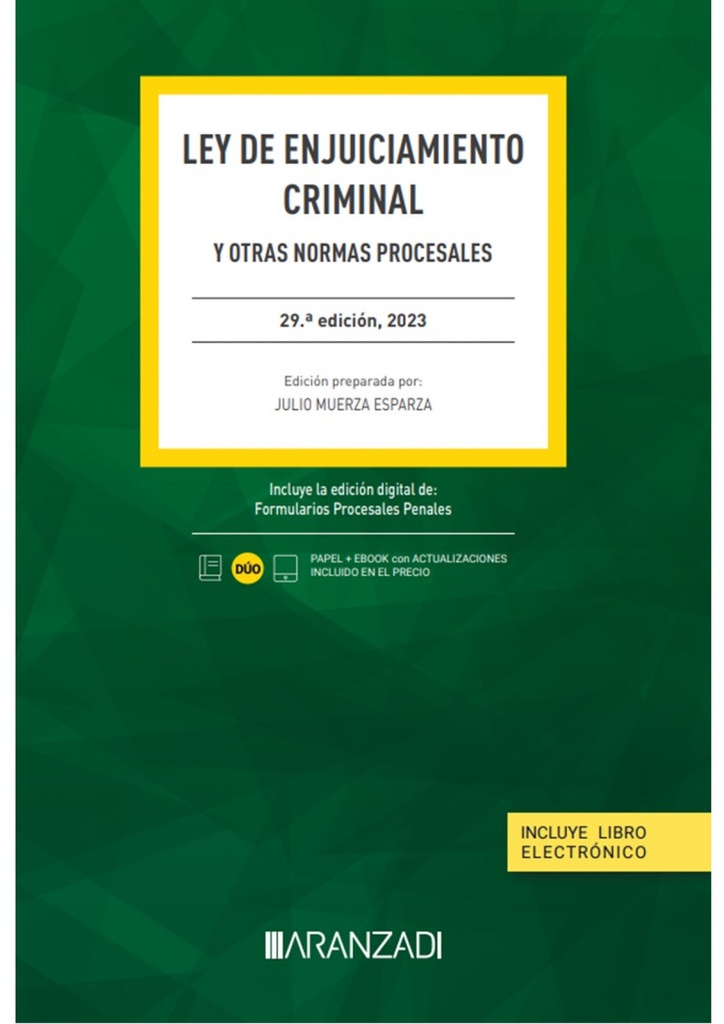 [9788411635271] Ley de Enjuiciamiento Criminal y Otras Normas Procesales 29 Edicion