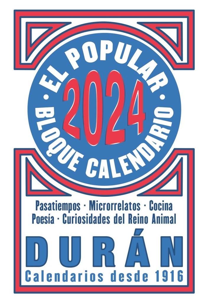 [9788412234992] 2024 * BLOC CALENDARIO DURAN 70X120
