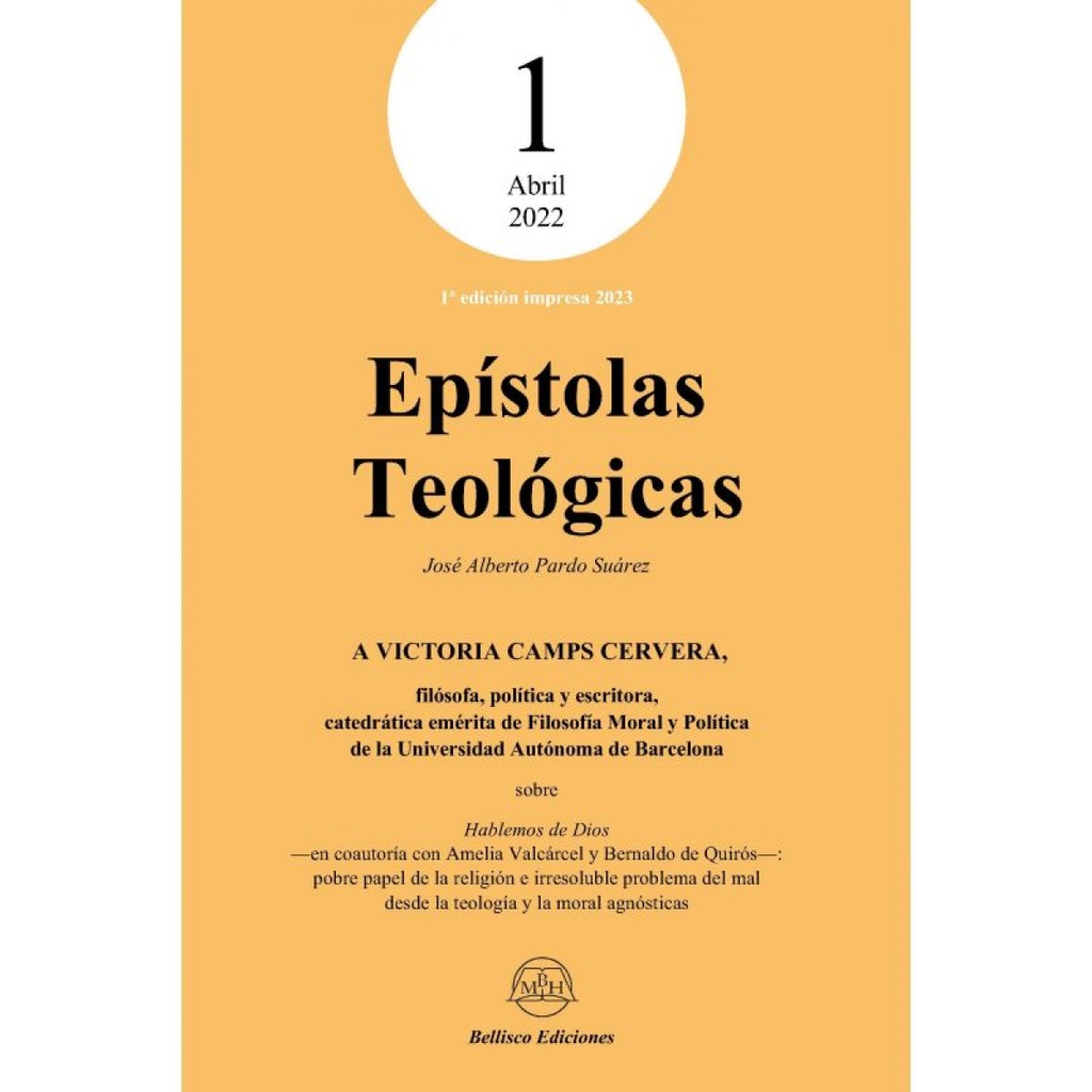 [9788412715941] Epistolas Teologicas 1 - a Victoria Camps Cervera
