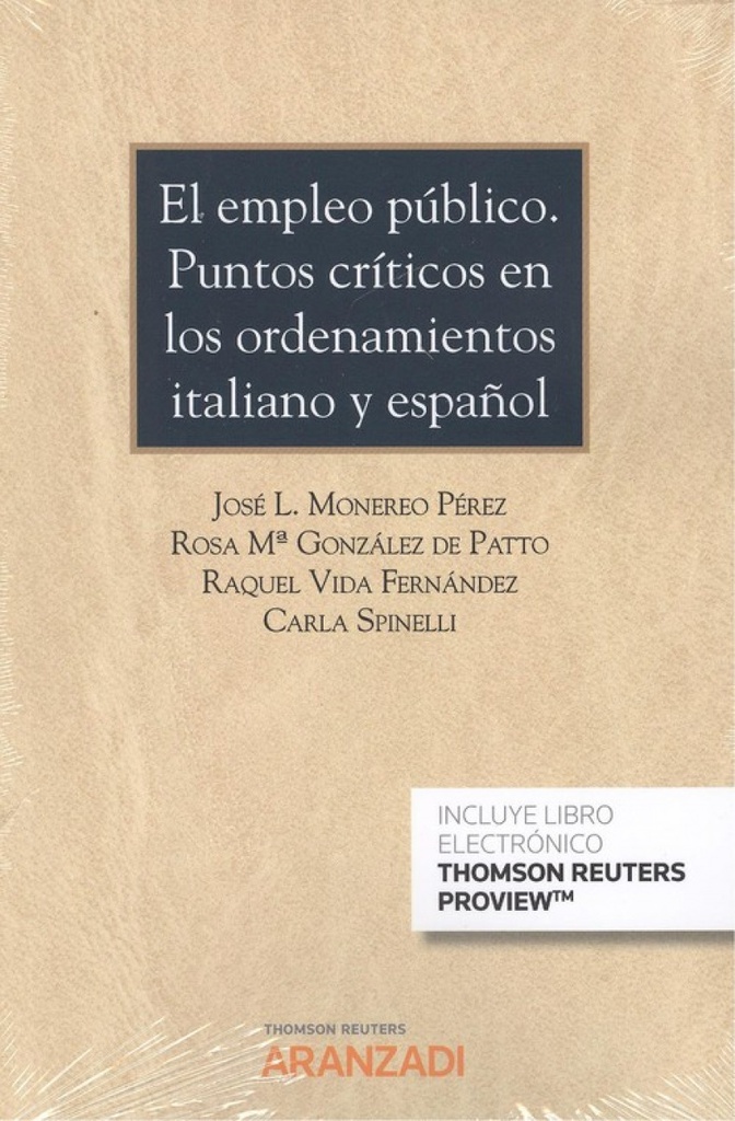 [9788413083094] Empleo Público. Puntos Críticos en los Ordenamientos Italiano y Español