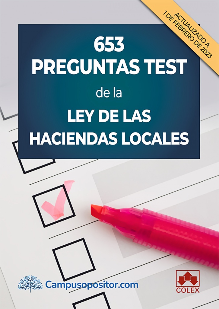 [9788413598079] 653 Preguntas Test de la Ley de las Haciendas Locales