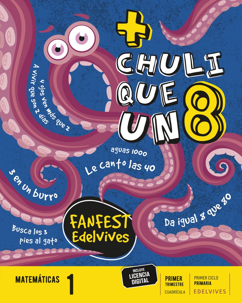 [9788414037751] +CHULI QUE UN OCHO.MATEMÁTICAS 1ºPRIM CUADRÍCULA 22 FANFEST