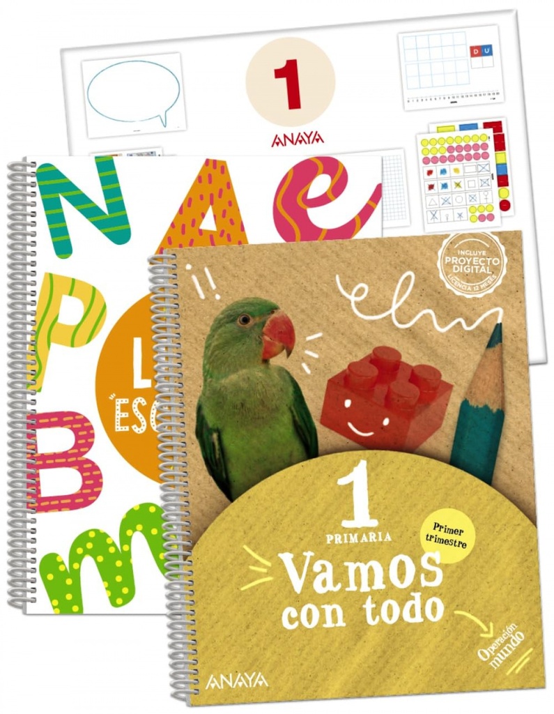 [9788414317303] Vamos con todo 1. Primer trimestre. + Punto de lectura 1 + Material manipulativo