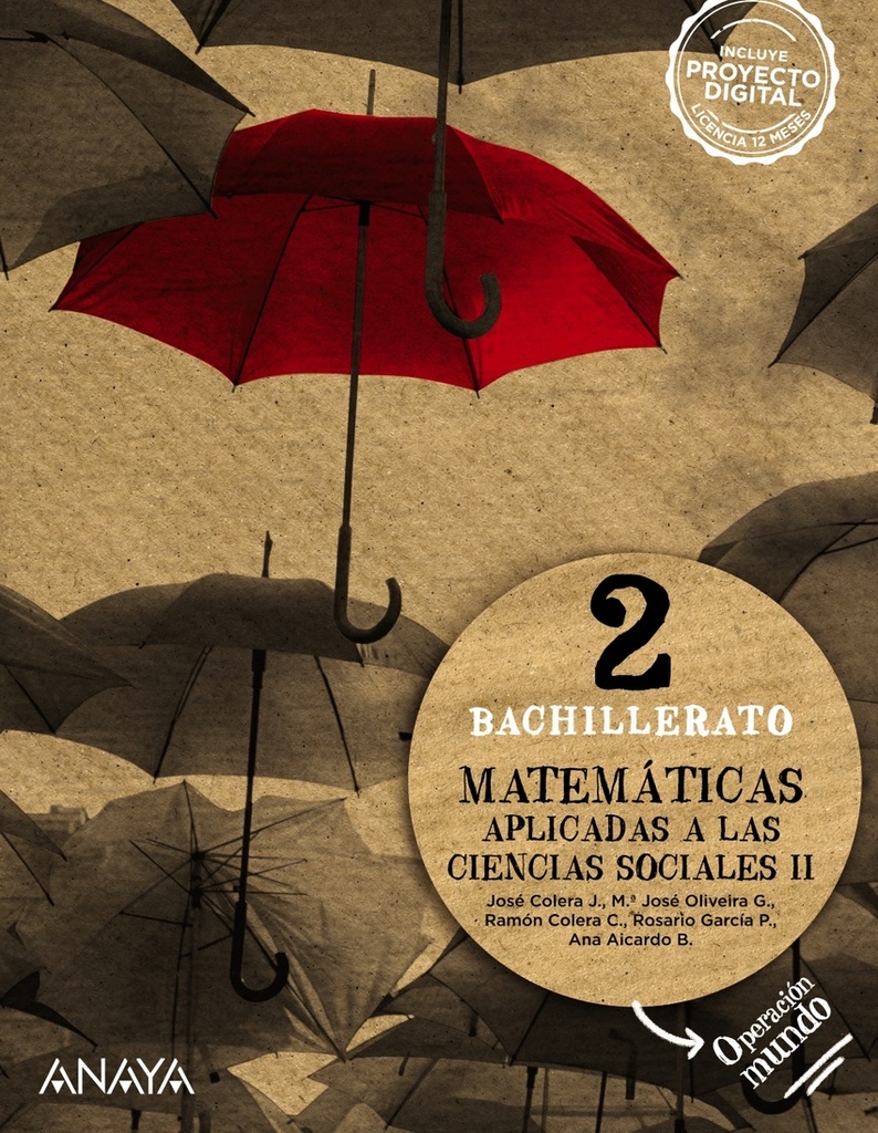 [9788414329597] Matemáticas 2ºBACHILLERATO Aplicadas Ciencias Sociales. Operación Mundo 2023