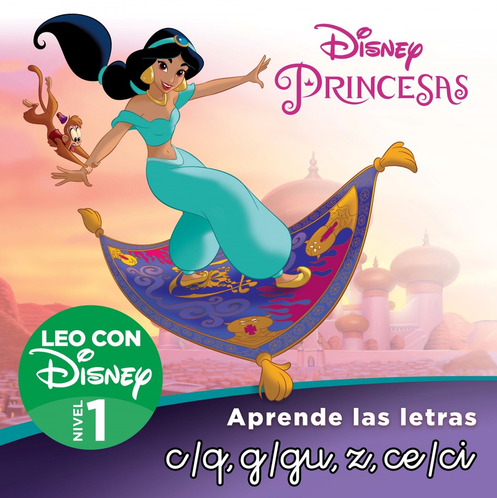 [9788418039805] Jasmín. Aprende las letras c/q, g/gu, ce, ci, z (Leo con Disney - Nivel 1)