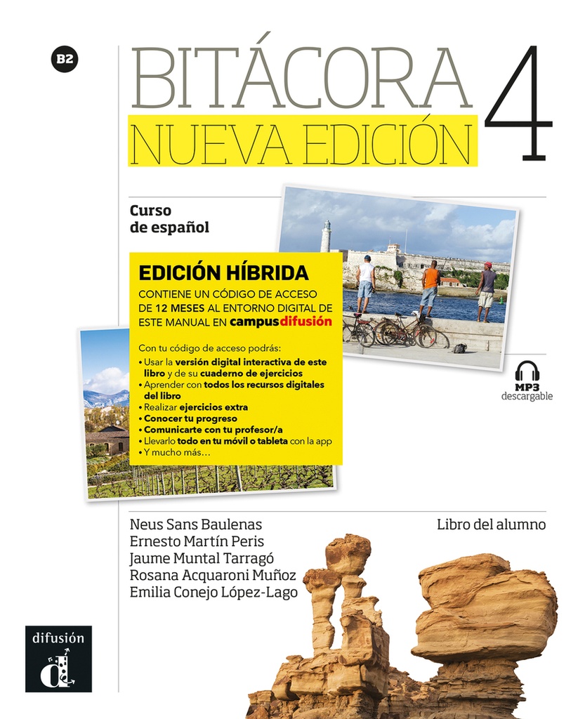 [9788419236036] BITACORA NUEVA EDICION 4 - EDICION HIBRIDA - LIBRO DEL ALUMNO B2 + MP3 DESCARGABLE.