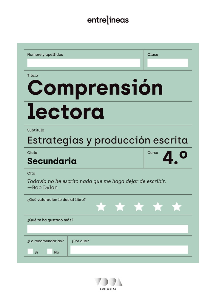 [9788418353741] Entrelíneas 4. Comprensión lectora, estrategias y producción escrita