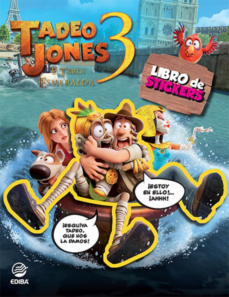 [9788419011282] Libro Stickers Tadeo Jones: La tabla esmeralda