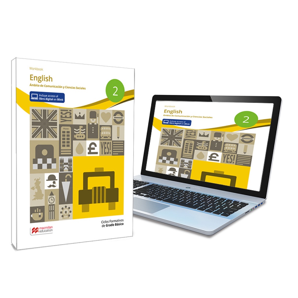 [9788419062383] Grado Básico English 2 Workbook - Libro de texto en formato físico de English 2