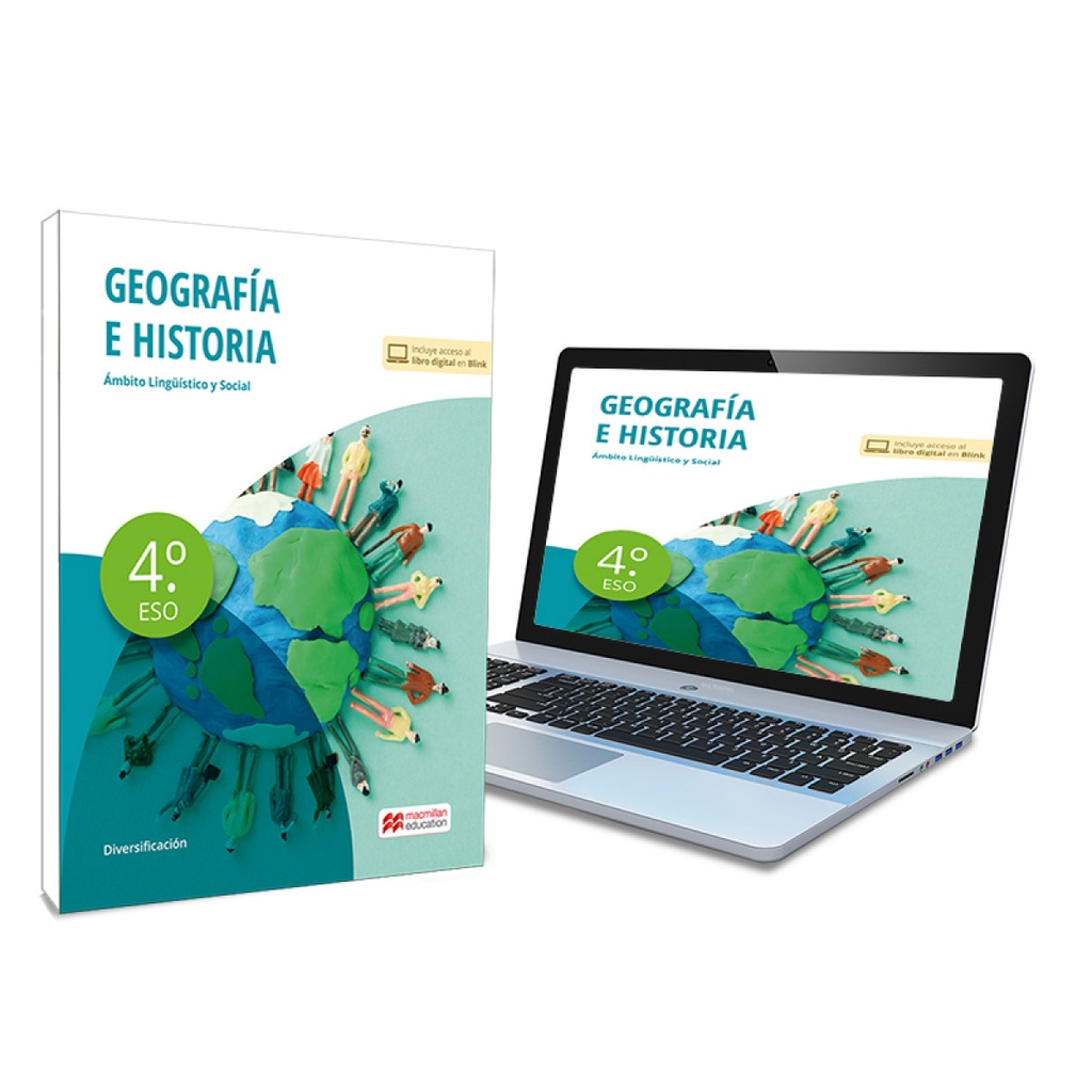 [9788419062420] Geografía e Historia 4º - Libro de texto en formato físico de Diversificación Cu