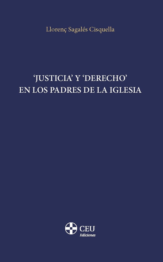 [9788419111500] ?Justicia' Y ?Derecho' en los Padres de la Iglesia