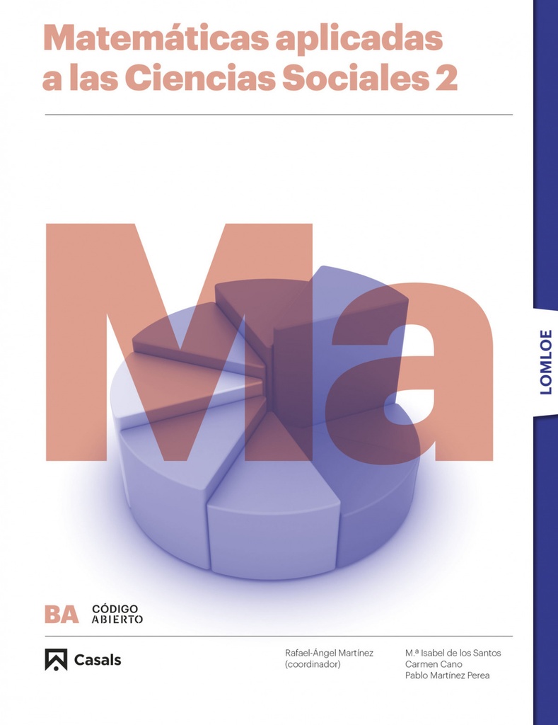 [9788421874646] Matemáticas Aplicadas 2ºBACHILLERATO. Ciencias Sociales. Código Abierto 2023