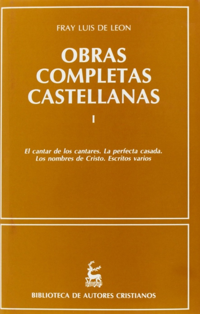 [9788479140335] Obras completas castellanas de Fray Luis de León. (T.1)